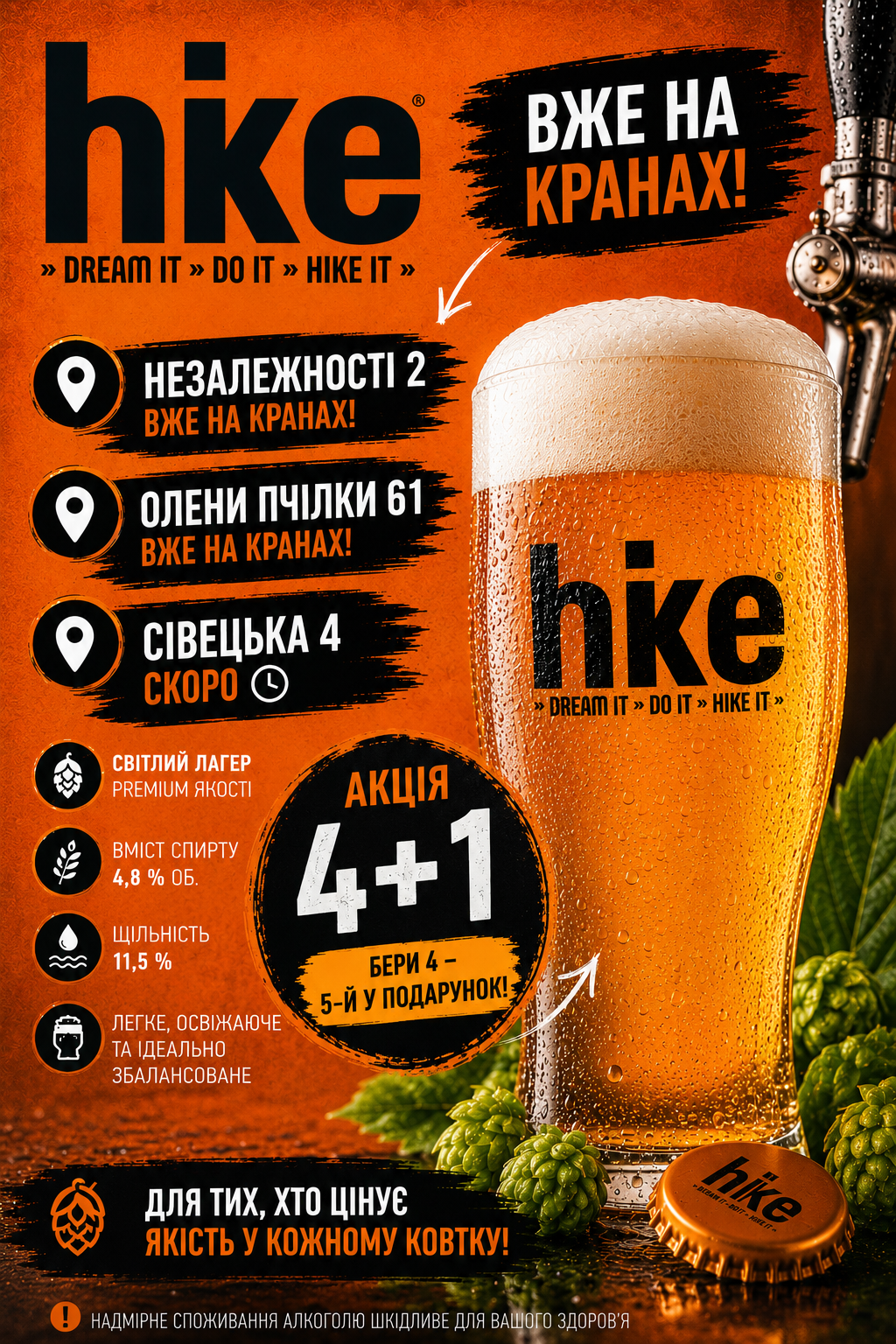 Hike — акція 4+1